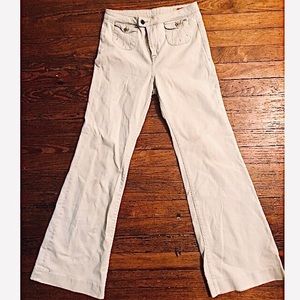 White high rise 60’s vintage style flares